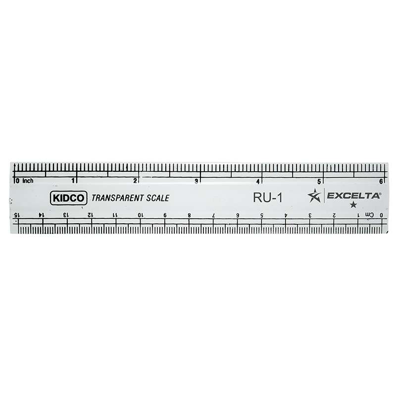 Straight Plastic Ruler, 6 Inch
